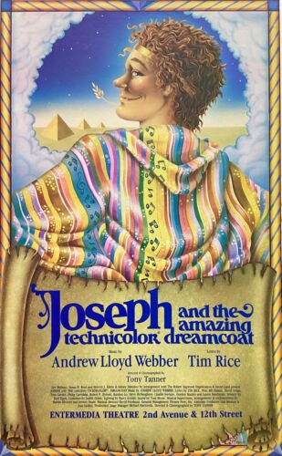 Carte de fenêtre originale vintage Joseph and The Amazing Technicolor Dreamcoat New York - Photo 1 sur 5