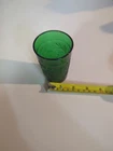 Forest Green 3 1/2" Glass Tumbler, Sandwich Pattern