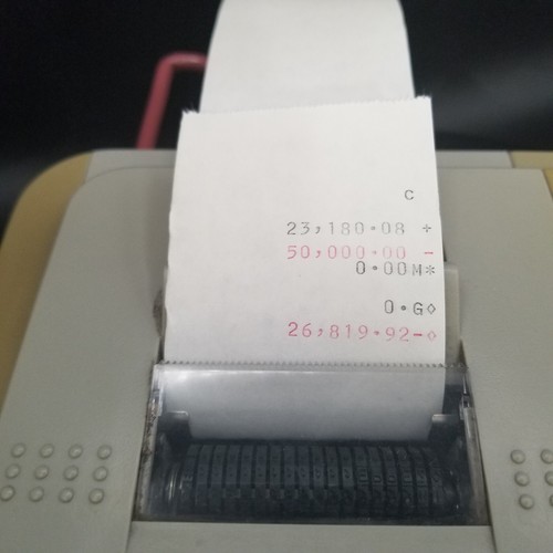 Texas Inst. TI-5660 Superview 12 Digit 2 Color Printing Calculator w/10 Rolls + - Picture 4 of 23