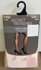 NEW SEALED Secret Treasures Women's Fashion tights Sheer Floral Pattern Size 1
