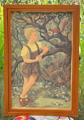 ancien affiche scolaire rossignol poucet lecture 7 - Photo 1/3
