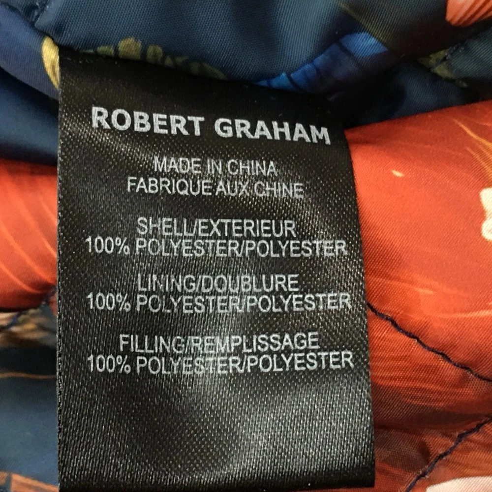 Robert Graham Men's Coat Jacket Size XL Blue Button Front Floral Lining NTW - product detail image 10