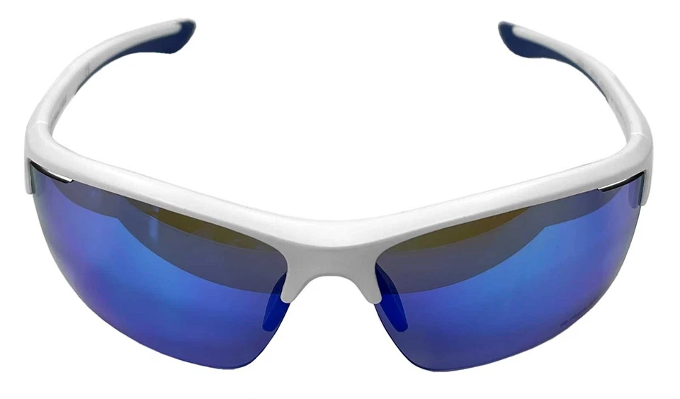 Óculos de sol esportivo adulto masculino Rawlings LTS – armação branca com lentes espelhadas azuis - Imagem 2 de 2