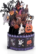 Halloween Pop Up Cards, Horrible Funny Ghosts Pumpkins 3D Happy Halloween Birthd