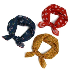 Soft Cotton Viscose Bandana 22''x22'' for Women and Men Multi-purpose Headban...