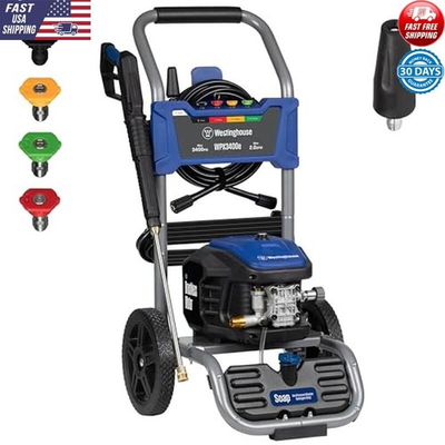 #ad #ad 3400 PSI Electric Pressure Washer Brushless Motor Hose Soap Tank Nozzle Set New $464.34