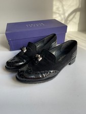 Stuart Weitzman Guything shoes UK 4.5 VGC Russell & Bromley loafer brogue tassel
