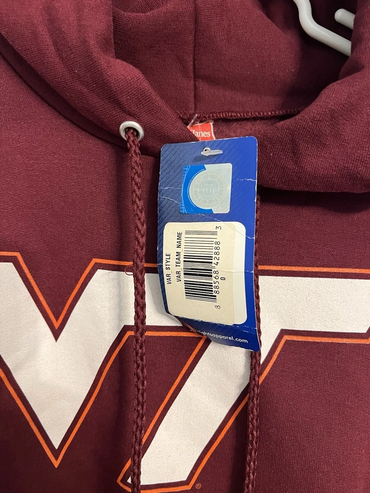 VT Sudadera con Capucha Granate con Bolsillo Frontal y Capucha con Cordón Talla Mediana Por Pro Edge Foto 3 de 4