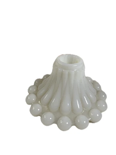 Vtg Anchor Hocking Boopie White Milk Glass Candlestick Candle Holders