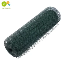 24In×100FT Chicken Wire Fencing Mesh Metal Floral Chicken Wire Fence Green 1"
