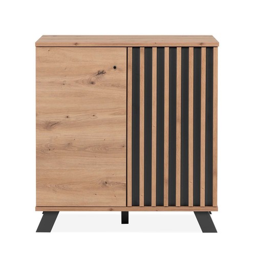 Kommode MEDAN - Artisan Eiche - anthrazit - 80 cm breit Sideboard Anrichte - Bild 9 von 10