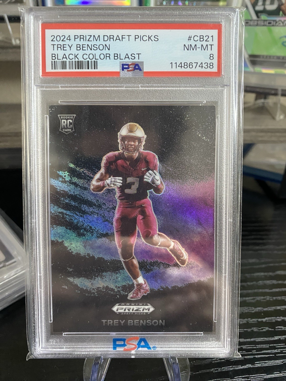 2024 Panini Prizm Draft Picks - Black Color Blast Trey Benson #CB-21 (RC)