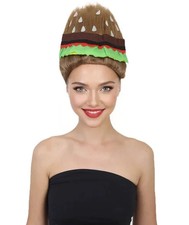 Hamburger Troll Wig | Funny Fast Food Costume Party Hair for Halloween & Cosplay