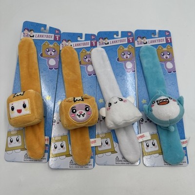 LankyBox Lot Of 4 Series 1 Slap Bracelet Collectible Plush Brand New Glow N Dark