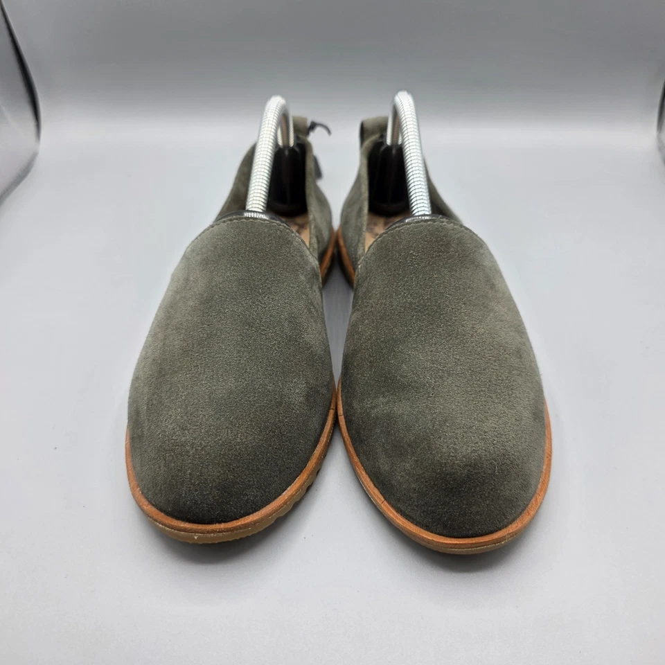 Mocasines Sorel Ella para mujer 6 verdes de gamuza planos cómodos impermeables nuevos sin caja  Foto 3 de 4