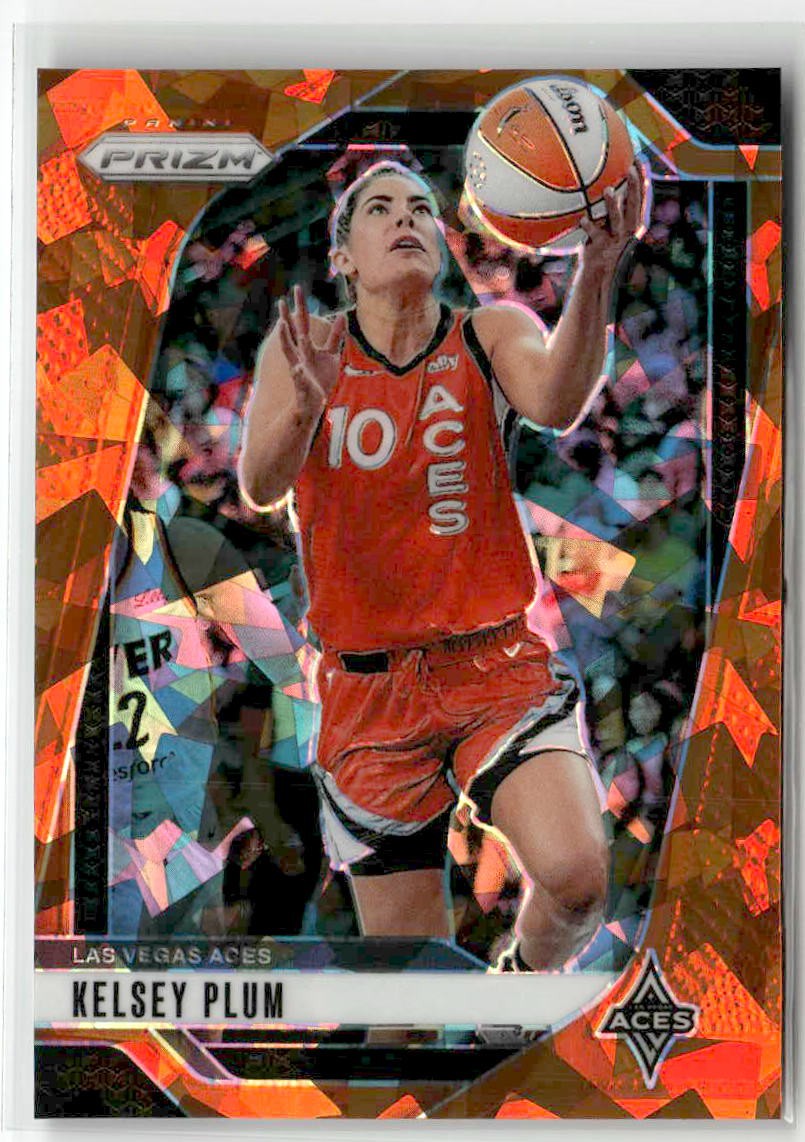 Kelsey Plum 2024 Panini Prizm WNBA #77 Ice Orange Prizms
