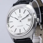 Vintage 1977 **NEAR MINT** OMEGA Seamaster Cal.1315 Quartz Date Silver 37mm Mens