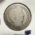 1912 Barber Half Dollar 50C Philadelphia Business Strike 0.9 Silver KM#117