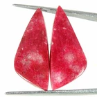 19.10Cts Natural Thulite Cabochon Loose Gemstone Fancy Pair 11x26x4mm