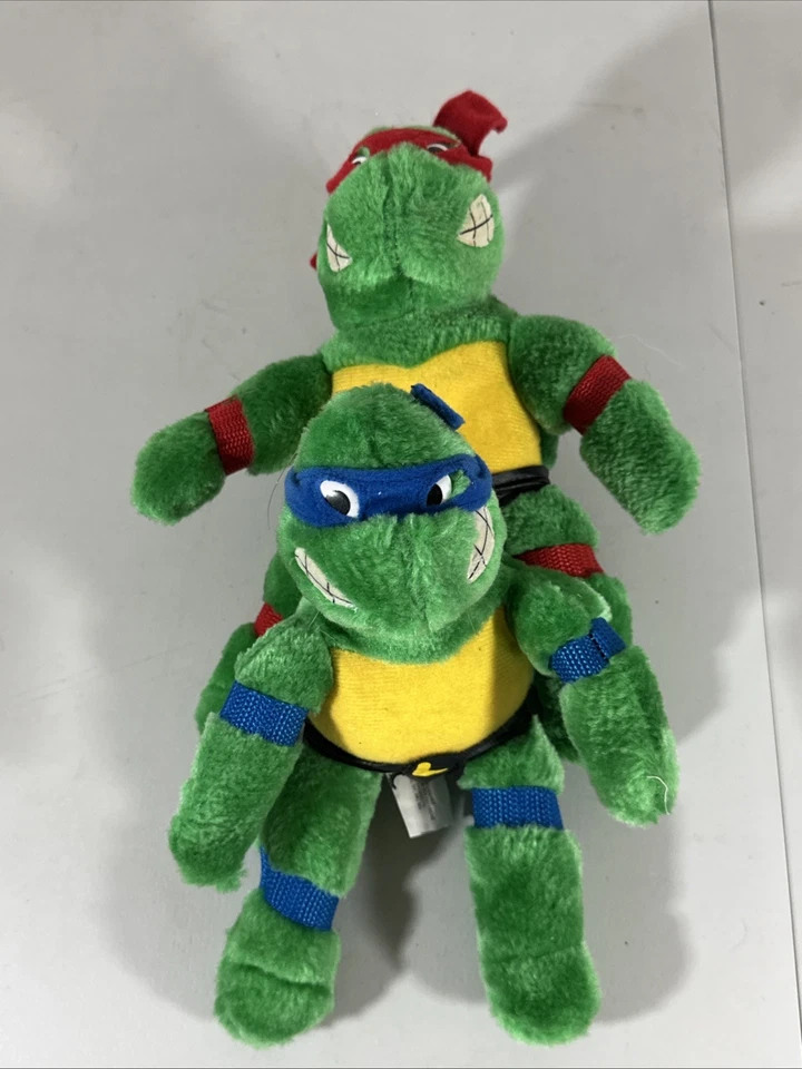 RARE Vintage Complete Set of 4 1989 Ace Novelty Mirage Ninja Turtle 9” Plush - Image 4 of 4