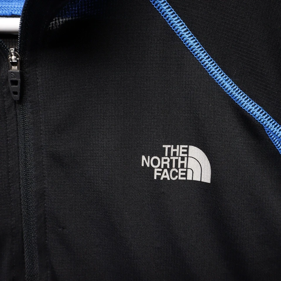 Camisa Pullover North Face Para Hombre Grande Negra Azul Serie Vuelo VaporWick Atlética Foto 4 de 4