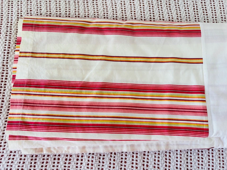 POTTERY BARN Полная Юбка для Кровати Полосатая Хлопковая Пыль Грубая 14 дюймов Капля Коттедж - Изображение 3 из 4