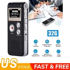 Lecture Digital Voice Recorder Dictaphone Audio MP3 Sound Mini Spy Recorder Mic