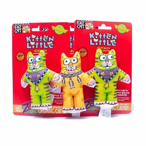 Lot of 3 Toys FatCat Bamboo Catnip Cat Toy Kitten Little Zoom Around High Test