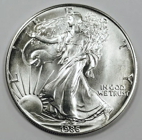 1986 AMERICAN SILVER EAGLE! MS+++! SCARCE DATE! FANTASTIC FIND! SWEET! NR #G3166