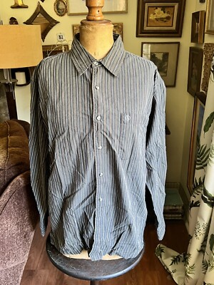 Men s Long Sleeve Cotton AIGLE Button Up Shirt - Size L - Made In India