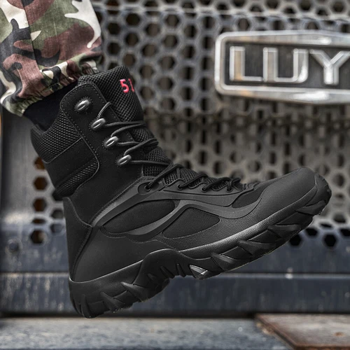 Mens Tactical Hiking Boots Military Combat Army Desert Camo Shoes Trainers // - Picture 6 of 15
