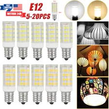 20X E12 LED Corn Light Bulbs 6000K Candelabra Ceiling Fan Daylight Ceramics Lamp