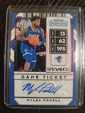 2020 Contenders Draft Picks Myles Powell Sticker Autographs Game Ticket Blue