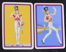 EU103 Swap Playing Cards 2 VINTAGE ENGLISH Marching Band Ladies