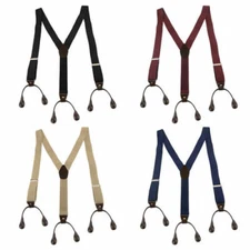 TECHTONGDA Hot Adjustable 4 Color Button Holes Link Men's Elastic Suspenders