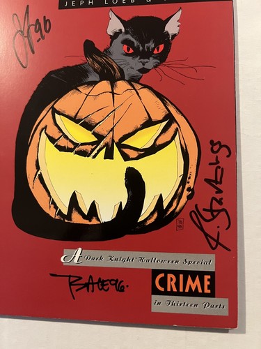 BATMAN THE LONG HALLOWEEN #1 SIGNED BY JEPH LOEB TIM SALE RICHARD STARKINGS 1999 - Picture 5 of 6