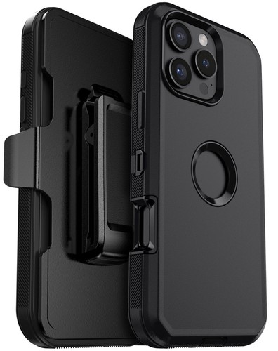 For iPhone 16 Pro Max/16e/16+/16 Case Heavy duty Rubber Clip Holster Phone Cover - Picture 5 of 85