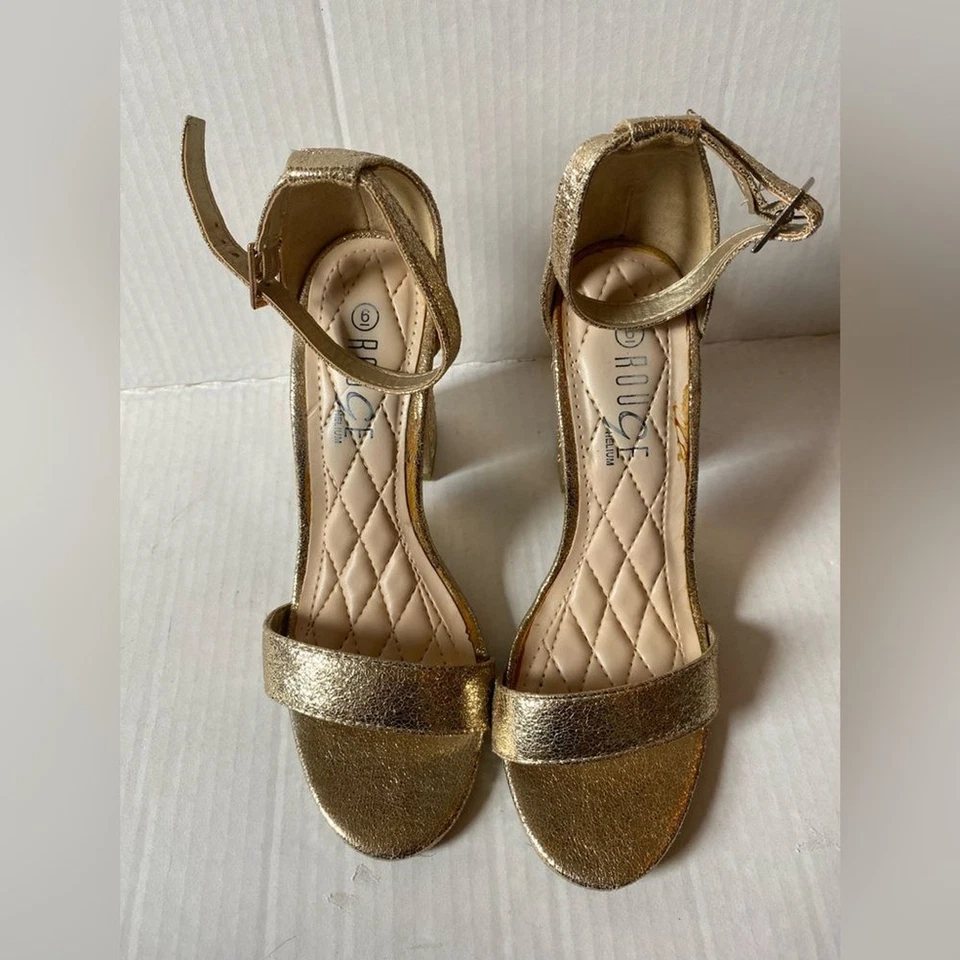 Tacones Rouge Helium Gold para mujer talla 6 Foto 2 de 4