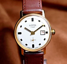 Vostok Soviet Mechanical Men's Wristwatch Vintage Watch Wostok 17 Jewels