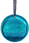 Corning Museum Of Glass Aqua Blue Christmas Ornament Country Club NY Sun Catcher