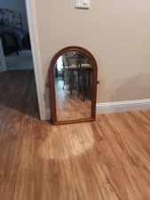 Antique Walnut Arc Top Mirror 31 In. High 18 In. Width 2 In.thick