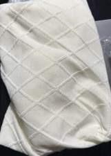 Enova Home Luxury Chair Covers Soft Cream Color Diamonds - A0007