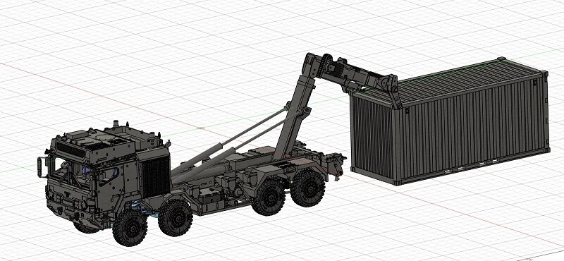3D printed 1/72 Modern Germany "MAN Automated Load Handling System" Model Kit - Image 2 of 4