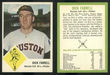 (50744) 1963 Fleer 38 Dick Farrell Colt 45's-EX