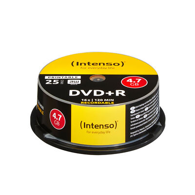 DVD+R Intenso 4,7GB 25pcs Cake Box ''printable inkjet'' 16x 4811154 (4034303004676