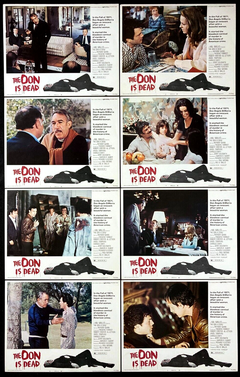 DON IS DEAD Orig Movie Lobby Card Poster Set Anthony Quinn Mafia