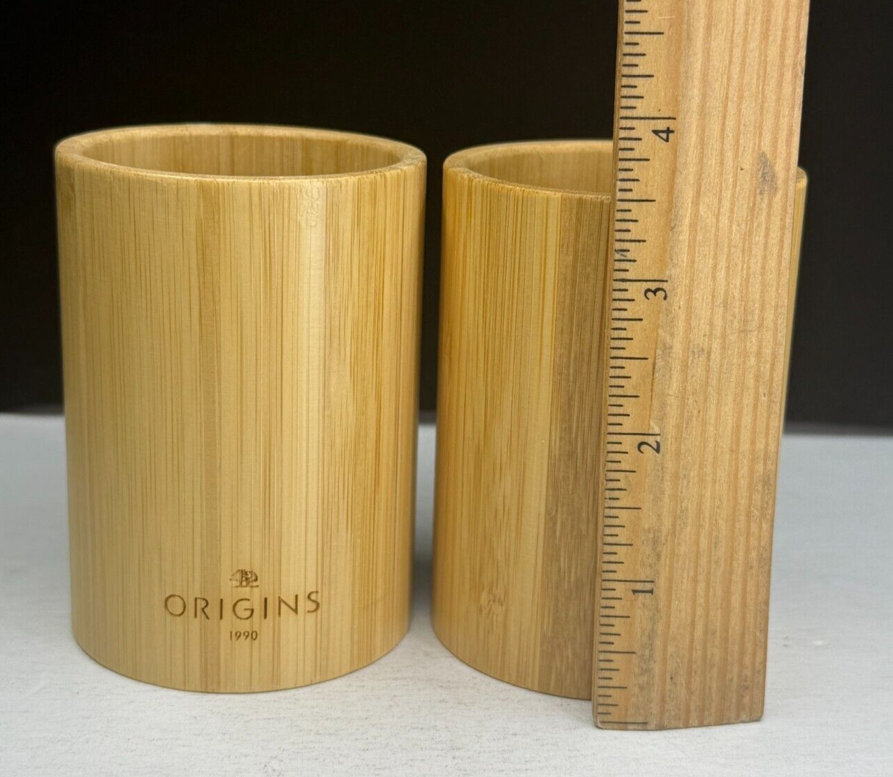 Origins Cup Natural Pure Bamboo / Wooden (LOT OF 2)  NEW HOLIDAY SALE