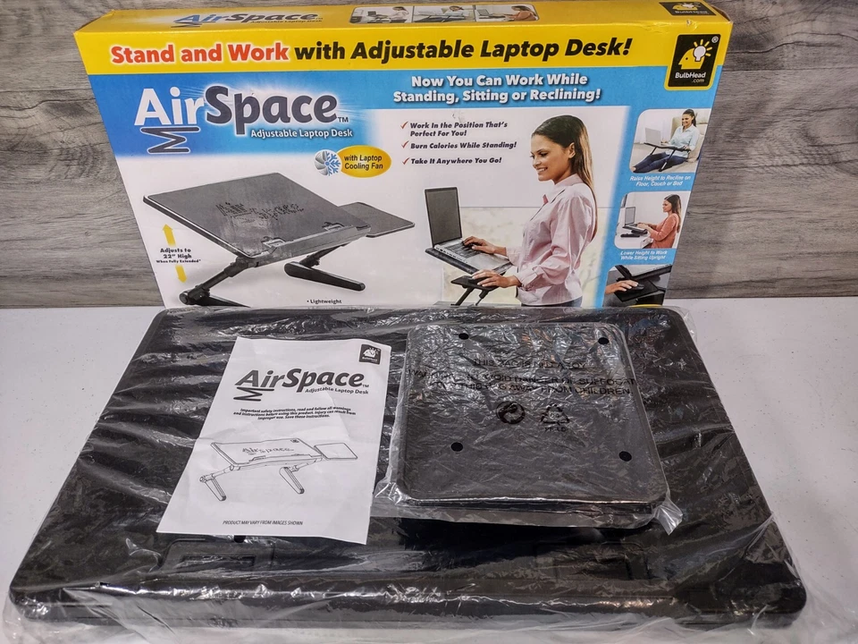 Soporte ajustable para escritorio portátil AirSpace con ventilador de refrigeración Foto 2 de 4