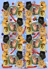 Chow Chow Dog Christmas Gift Wrapping Paper - by Starprint - 1 semi gloss sheet