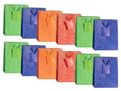 Geschenktüten mit Henkel Medium Happy Stripes 12-96 stk